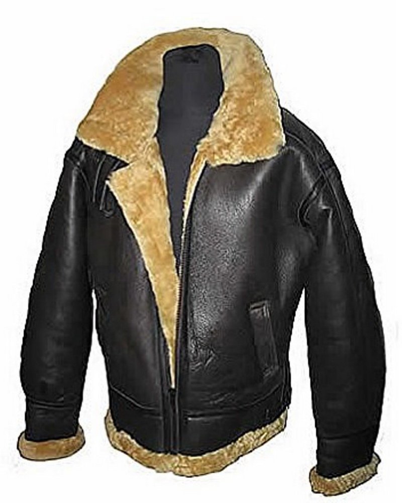 Men's Brown Flying B3 Real Shearling Ginger Sheepskin Leather